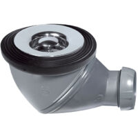 Wirquin Pro – Bonde de douche NF Ø60 orientable horizontale/verticale – Débit 44/53 L/mn – Garde d'eau 50 mm – Grille ABS chromé
