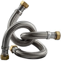 Tucai – Flexible chauffage central Inox 26mm – Raccord femelle/femelle 1" – Longueur 500mm – Pour installations sanitaires