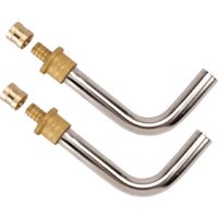 Thermador – Raccordement radiateur PER à glissement Ø12 – Inox – 2 tubes coudés DN15 – Compatible tubes plastiques 10/12 mm