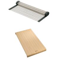 Set accessoires cuves Inox, Fragranit : Rollmat + planche - Franke