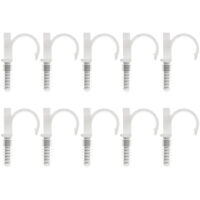 10 RAMCLIP blanc simple Ø20 pour fixer les gaines souples, tubes gaines, per et tubes cuivre - Ram