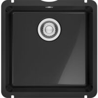 Évier de cuisine Kubus Fraceram KXK 110-41 onyx - 445 x 454 mm - sous-meuble 50 cm - vidage manuel - Franke