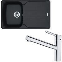 Pack évier Antea Fragranit onyx 860 x 500 x 210 mm + mitigeur Orbit douchette - Franke