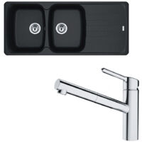 Pack évier Antea Fragranit onyx 1160 x 500 x 210 mm + mitigeur Orbit douchette - Franke
