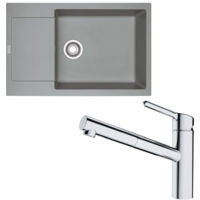 Pack évier XL Maris Fragranit stone 780 x 500 x 200 mm + mitigeur Orbit douchette - Franke
