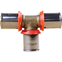 Ibp Bänninger – Raccord Té PER à sertir égal Ø16x1,5 – Raccordement pour eau chaude sanitaire et chauffage – Pince à sertir radial RF, H, U