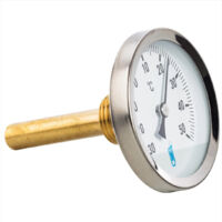 Thermador – Thermomètre à plongeur 100 mm – Plage de température 0 à 120°C – Cadran Ø100 mm – Raccord axial pour sonde extérieure