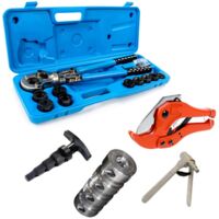 Arcanaute – Pince à sertir multicouche H & TH avec coupe-tube et calibreur ébavureur – Redresseur manuel pour tubes Ø16x2 à 32x3