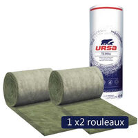 Un paquet de 2 rouleaux laine de verre URSA Façade 35 R - Ep. 200mm - 3,60m² - R 5.70