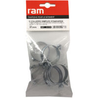 Sachet de 5 colliers simple métallique pour tube Ø38 - Ram