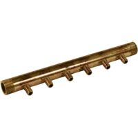 Collecteur 3/4" (20/27) Mâle - 6 départs pour tube PER Ø12 - entraxe 40mm