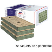 Ursa – Lot de 12 panneaux laine de verre 4.05 m² – Ep. 120 mm – R 3.75 – Revêtement kraft pour isolation thermique