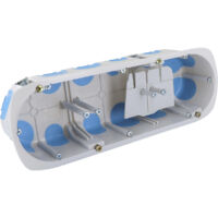 Boîte de dérivation MULTIMAT NO AIR NF pour cloison sèche Triple 71mm – Ø67 x 50mm – Classe de protection IP20 – Volume de travail augmenté – BLM