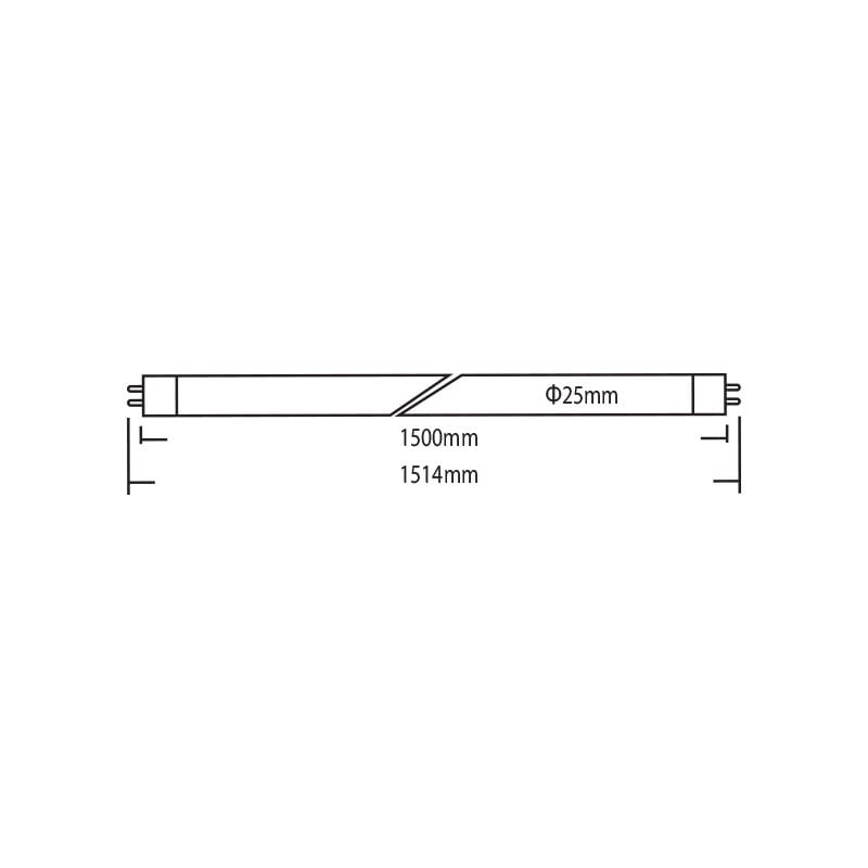 Tubo LED T8 G13 24W 4500K Long 150 cm