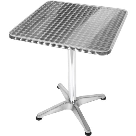 Esstisch klein,Bartisch,Bistrotisch,60×60×70-110cm,stabiles Metallgestell,höhenverstellbar,klappbar