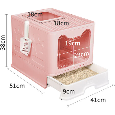 Meowant Katzentoilette Aus Edelstahl – Geschlossenes Katzenklo Mit Zelt, Schaufel & Matte