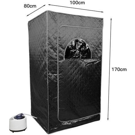 Tragbare Dampfsauna Für Zuhause – 1350W, 9 Heizstufen, Inkl. Zelt, Stuhl & Fernbedienung