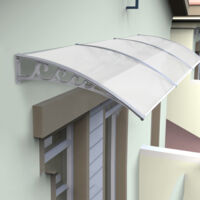 Haustürvordach Türvordach Haustürdach Pultvordach Überdachung Vordach Sonnenschutz Regenschutz Vordach-Durchscheinend (80x240cm)