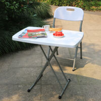 Klapptisch Haushalt Kleine Wohnung Rechteckiger Tisch Außen Stall Tisch Lernen Schreibtisch Einfache Werkzeuge Zusammenklappbar und höhenverstellbar 76×50×74cm