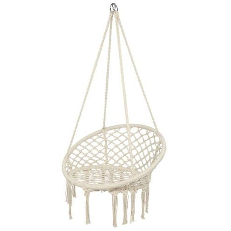 Round Tassel Hanging Chair - Garden Swing Seat, Hanging Egg Chair ...