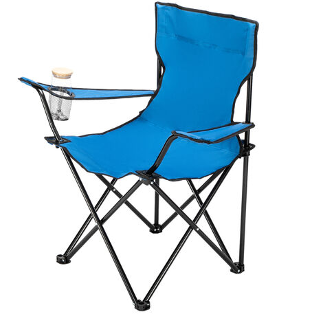 Samuel Alexander Luxury Padded High Back Folding Outdoor / Camping / Fishing Chair in Blue