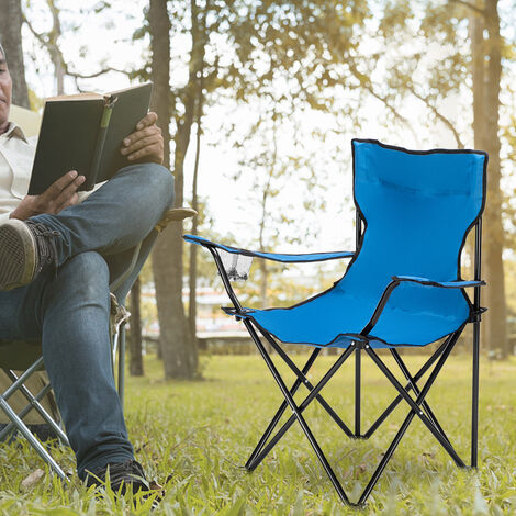 Small Folding Camp Fishing Chair 80x50x50 -Blue
