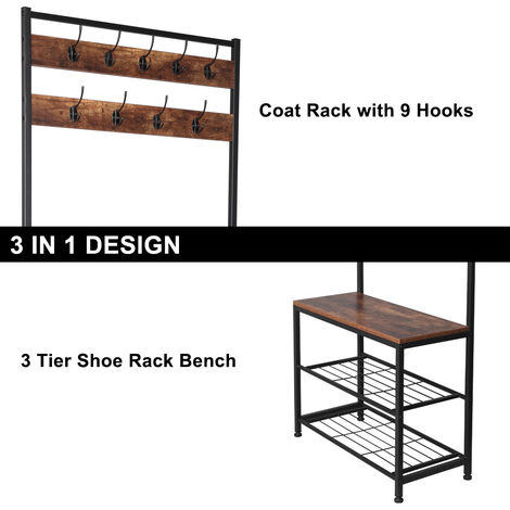 Coat storage with bench