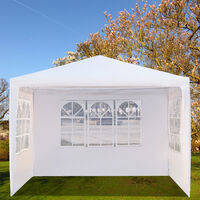 10x10 Inch Three Sides Waterproof Tent with Spiral Tubes White