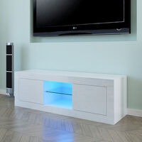 125cm LED TV Cabinet Unit Two Door White Color For Livingroom