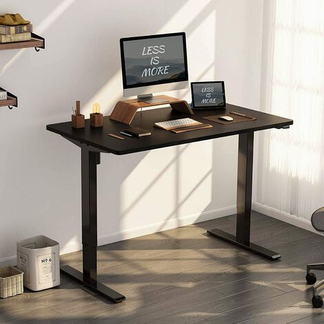 FLEXISPOT Electric Height Adjustable Standing Desk Sit Stand Desk Adjustable Desk Stand Up Desk EG1 (Black Frame+Black Top)