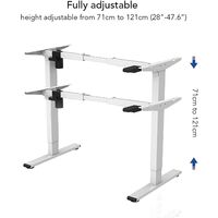 FLEXISPOT Electric Height Adjustable Standing Desk Sit Stand Desk Adjustable Desk Stand Up Desk EC1 (White Frame+Mahogany Desktop)