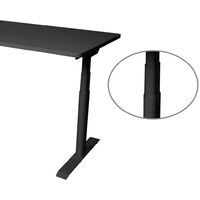 SANODESK Height-Adjustable Desk Electric Height-Adjustable Table Frame 3-Way Telescope with LED Touch Screen Keyboard, E8 (Black)