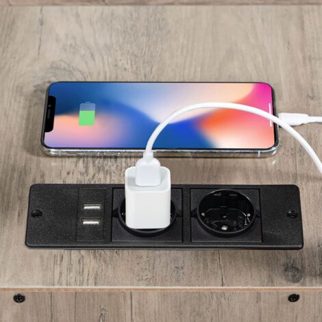 Beistelltisch Steckdosen+USB-Anschlüssen Kaufen