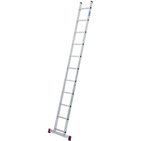 Krause Corda Aluleiter Anlegeleiter Anstellleiter 11 Tritte Höhe 310cm einteilig (1/4)