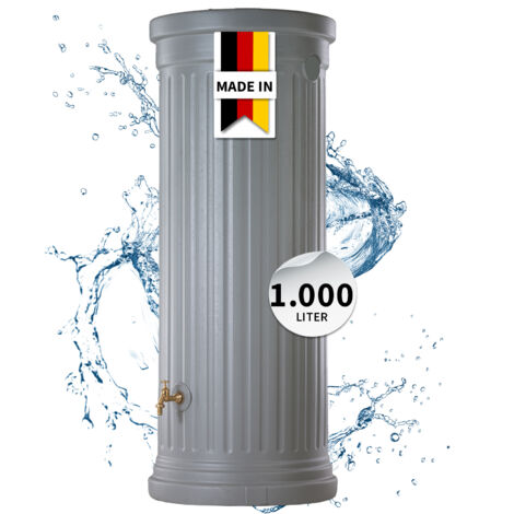 GARANTIA Säulentank 1000 L, steingrau