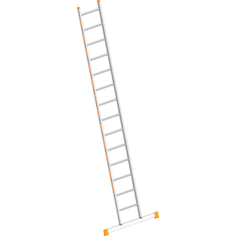 Layher Topic 1054 Anlegeleiter mit Quertraverse 14 Sprossen
