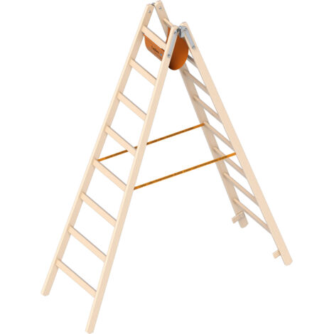 Layher 1038 Holzstehleiter 2x8 Sprossen