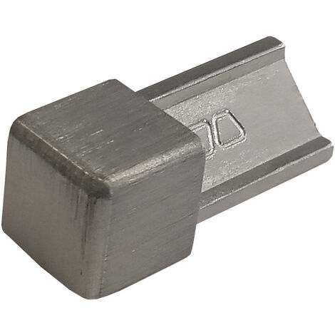 Schlüter Quadec ED/Q100EB Außenecke Dekorprofil Edelstahlimitat H=10mm