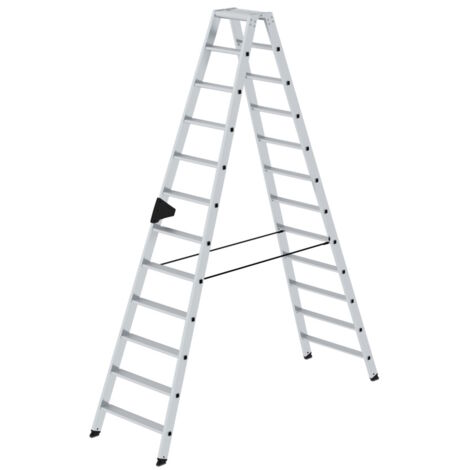 MUNK Stehleiter mit ergo-pad beidseitig begehbar 2x12 Stufen