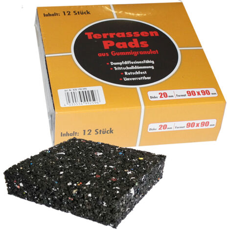 12x ferax Terrassenpad 20 x 90 x 90mm
