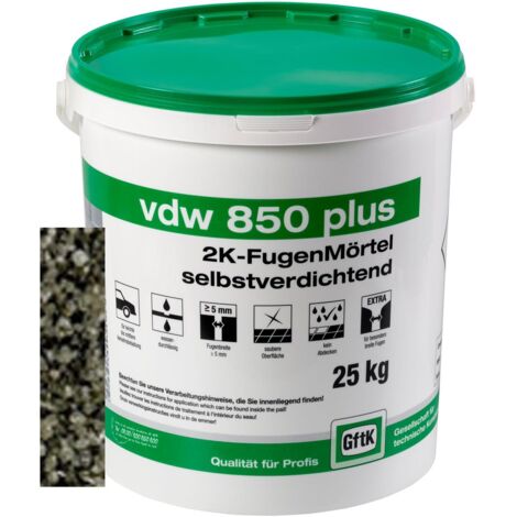 vdw 850 plus 2K-Fugenmörtel 25kg selbstverdichtend Basalt