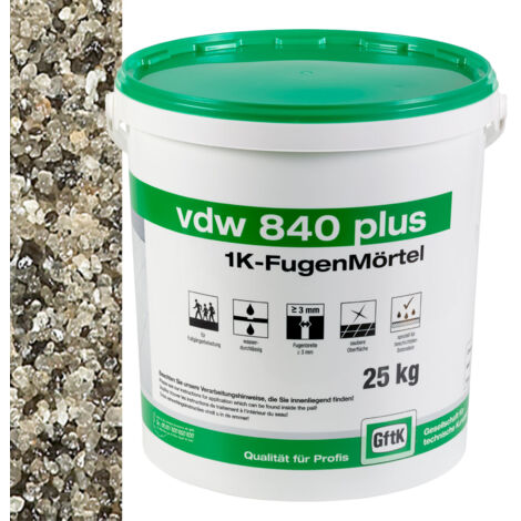 vdw 840 plus 1K-Fugenmörtel 25kg Steingrau