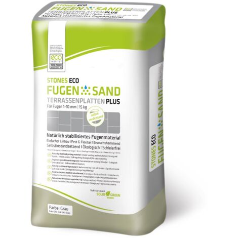 Stones Eco Fugensand Terrassenplatten 1-10 mm Grau 15kg