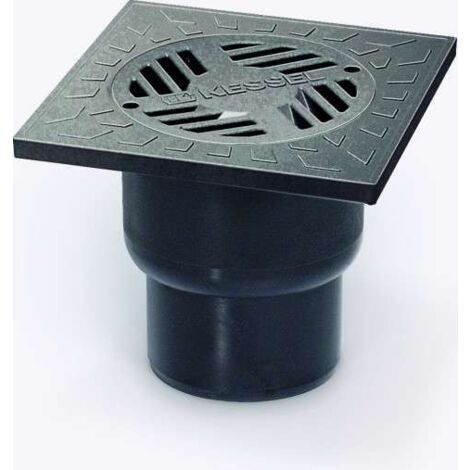 Kessel – Hofablauf Alrondo 200x200 mm – DN100 – Abflussleistung 1,6 l/s – Belastbarkeit bis 1 Tonne – SKU 37287S (1/5)