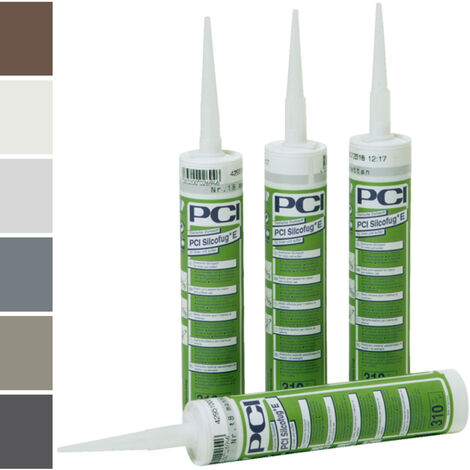 12x PCI Silcofug E Elastischer Dichtstoff 310ml Anthrazit (1/4)