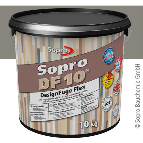Sopro DesignFuge Flex DF 10 Gris béton 14 10kg Seau