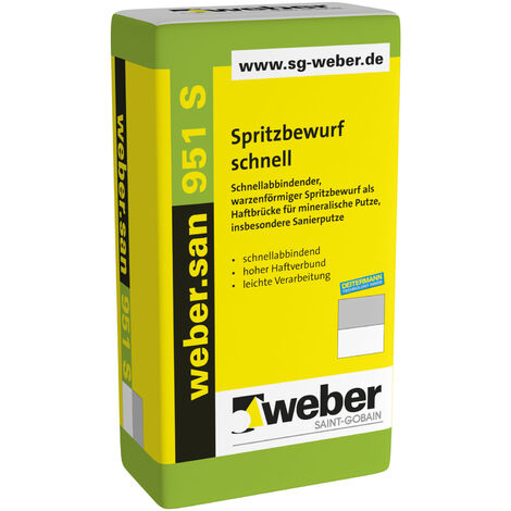 weber.san 951 S Spritzbewurf schnell 25kg zementgrau (1/2)