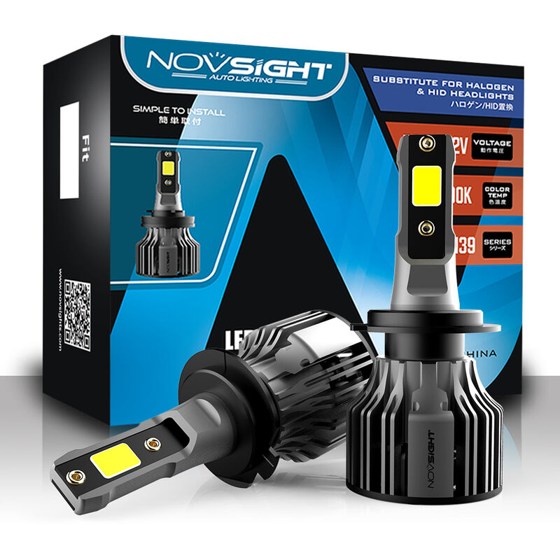 H7)NovSight A500-N39 2 Stück 72 W DC9–32 V Paar Autoscheinwerfer LED-Lampe  10.000 LM/Paar Autoscheinwerfer 6000 K IP68 wasserdicht H7