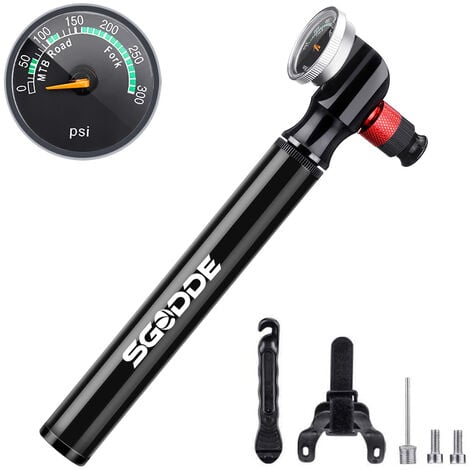 SGODDE 300 PSI Mini Tragbare Fahrrad Manometer Fahrradluftpumpe für MTB  Rennrad Mountainbike Coxolo Sasicare
