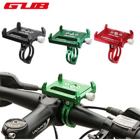 GUB G - 85 Aluminiumlegierung Fahrradlenker Handyhalter für 3,5-6,2 Zoll  Handy 4 Farben (Grün)